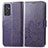 Custodia Portafoglio In Pelle Fiori Cover con Supporto per Samsung Galaxy Quantum2 5G Viola