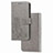 Custodia Portafoglio In Pelle Fiori Cover con Supporto per Samsung Galaxy Z Fold2 5G Grigio