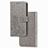 Custodia Portafoglio In Pelle Fiori Cover con Supporto per Samsung Galaxy Z Fold3 5G Grigio