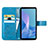 Custodia Portafoglio In Pelle Fiori Cover con Supporto per Sony Xperia 10 III Lite