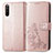 Custodia Portafoglio In Pelle Fiori Cover con Supporto per Sony Xperia 10 III Rosa