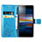 Custodia Portafoglio In Pelle Fiori Cover con Supporto per Sony Xperia L3