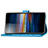 Custodia Portafoglio In Pelle Fiori Cover con Supporto per Sony Xperia L3