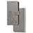 Custodia Portafoglio In Pelle Fiori Cover con Supporto per Vivo Y12s Grigio