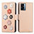 Custodia Portafoglio In Pelle Fiori Cover con Supporto S02D per Oppo A56S 5G