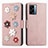 Custodia Portafoglio In Pelle Fiori Cover con Supporto S02D per Oppo A56S 5G