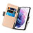 Custodia Portafoglio In Pelle Fiori Cover con Supporto S02D per Samsung Galaxy S22 5G