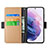 Custodia Portafoglio In Pelle Fiori Cover con Supporto S02D per Samsung Galaxy S22 Plus 5G