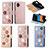 Custodia Portafoglio In Pelle Fiori Cover con Supporto S02D per Samsung Galaxy XCover 6 Pro 5G