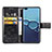 Custodia Portafoglio In Pelle Fiori Cover con Supporto S03D per Huawei P40 Pro