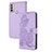 Custodia Portafoglio In Pelle Fiori Cover con Supporto Y01X per Motorola Moto E40