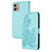 Custodia Portafoglio In Pelle Fiori Cover con Supporto Y01X per Motorola Moto G32