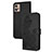 Custodia Portafoglio In Pelle Fiori Cover con Supporto Y01X per Motorola Moto G32 Nero