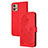 Custodia Portafoglio In Pelle Fiori Cover con Supporto Y01X per Motorola Moto G32 Rosso
