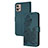 Custodia Portafoglio In Pelle Fiori Cover con Supporto Y01X per Motorola Moto G32 Verde