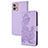 Custodia Portafoglio In Pelle Fiori Cover con Supporto Y01X per Motorola Moto G32 Viola