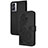 Custodia Portafoglio In Pelle Fiori Cover con Supporto Y01X per OnePlus Nord N300 5G Nero