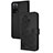 Custodia Portafoglio In Pelle Fiori Cover con Supporto Y01X per Oppo A55 5G Nero