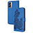 Custodia Portafoglio In Pelle Fiori Cover con Supporto Y01X per Oppo A57 5G