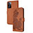 Custodia Portafoglio In Pelle Fiori Cover con Supporto Y01X per Oppo A77 4G