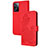 Custodia Portafoglio In Pelle Fiori Cover con Supporto Y01X per Oppo A77 4G Rosso