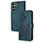 Custodia Portafoglio In Pelle Fiori Cover con Supporto Y01X per Samsung Galaxy S24 Ultra 5G Verde