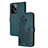 Custodia Portafoglio In Pelle Fiori Cover con Supporto Y01X per Xiaomi Redmi Note 12 Explorer Verde