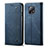 Custodia Portafoglio In stoffa con Supporto B01S per Xiaomi Redmi 10X 5G Blu