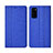 Custodia Portafoglio In stoffa con Supporto H01 per Huawei Honor V30 5G Blu