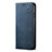 Custodia Portafoglio In stoffa con Supporto H01 per Huawei Nova 7 SE 5G Blu