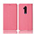 Custodia Portafoglio In stoffa con Supporto H01 per OnePlus 7T Pro Rosa