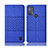 Custodia Portafoglio In stoffa con Supporto H12P per Motorola Moto G50 Blu