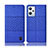 Custodia Portafoglio In stoffa con Supporto H12P per Oppo K10X 5G Blu