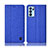 Custodia Portafoglio In stoffa con Supporto H12P per Oppo Reno6 Pro 5G India Blu