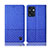 Custodia Portafoglio In stoffa con Supporto H12P per Oppo Reno7 SE 5G Blu