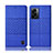 Custodia Portafoglio In stoffa con Supporto H12P per Realme V23 5G Blu