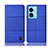 Custodia Portafoglio In stoffa con Supporto H13P per Oppo A1x 5G Blu