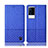 Custodia Portafoglio In stoffa con Supporto H13P per Vivo iQOO 8 Pro 5G Blu