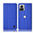 Custodia Portafoglio In stoffa con Supporto H14P per Motorola Moto Edge X30 Pro 5G Blu
