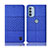 Custodia Portafoglio In stoffa con Supporto H14P per Motorola Moto G41 Blu