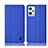 Custodia Portafoglio In stoffa con Supporto H14P per Oppo K10X 5G Blu