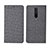 Custodia Portafoglio In stoffa con Supporto L01 per Xiaomi Redmi K30 5G Grigio