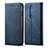 Custodia Portafoglio In stoffa con Supporto L02 per Xiaomi Poco X2 Blu