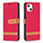 Custodia Portafoglio In stoffa con Supporto per Apple iPhone 13 Mini Rosso