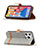 Custodia Portafoglio In stoffa con Supporto per Apple iPhone 13 Pro Max Grigio