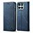 Custodia Portafoglio In stoffa con Supporto per Huawei Honor 70 Lite 5G Blu