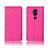 Custodia Portafoglio In stoffa con Supporto per Nokia 7.1 Plus Rosa Caldo