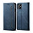 Custodia Portafoglio In stoffa con Supporto per Samsung Galaxy M31s Blu