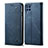 Custodia Portafoglio In stoffa con Supporto per Samsung Galaxy M32 4G Blu