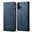 Custodia Portafoglio In stoffa con Supporto per Samsung Galaxy M32 5G Blu